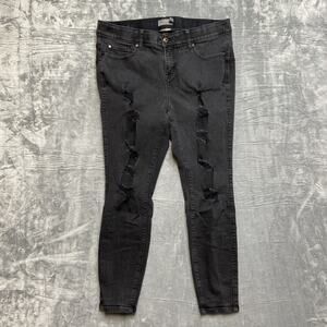 Torrid Premium Stretch Bombshell Skinny Distressed Jeans Women’s Size 18R Black